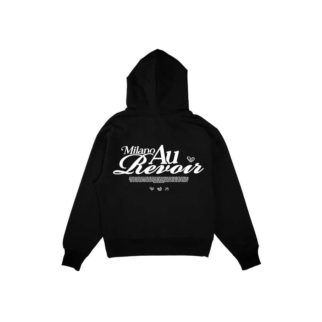 Hoodie 'Au Revoir' Black