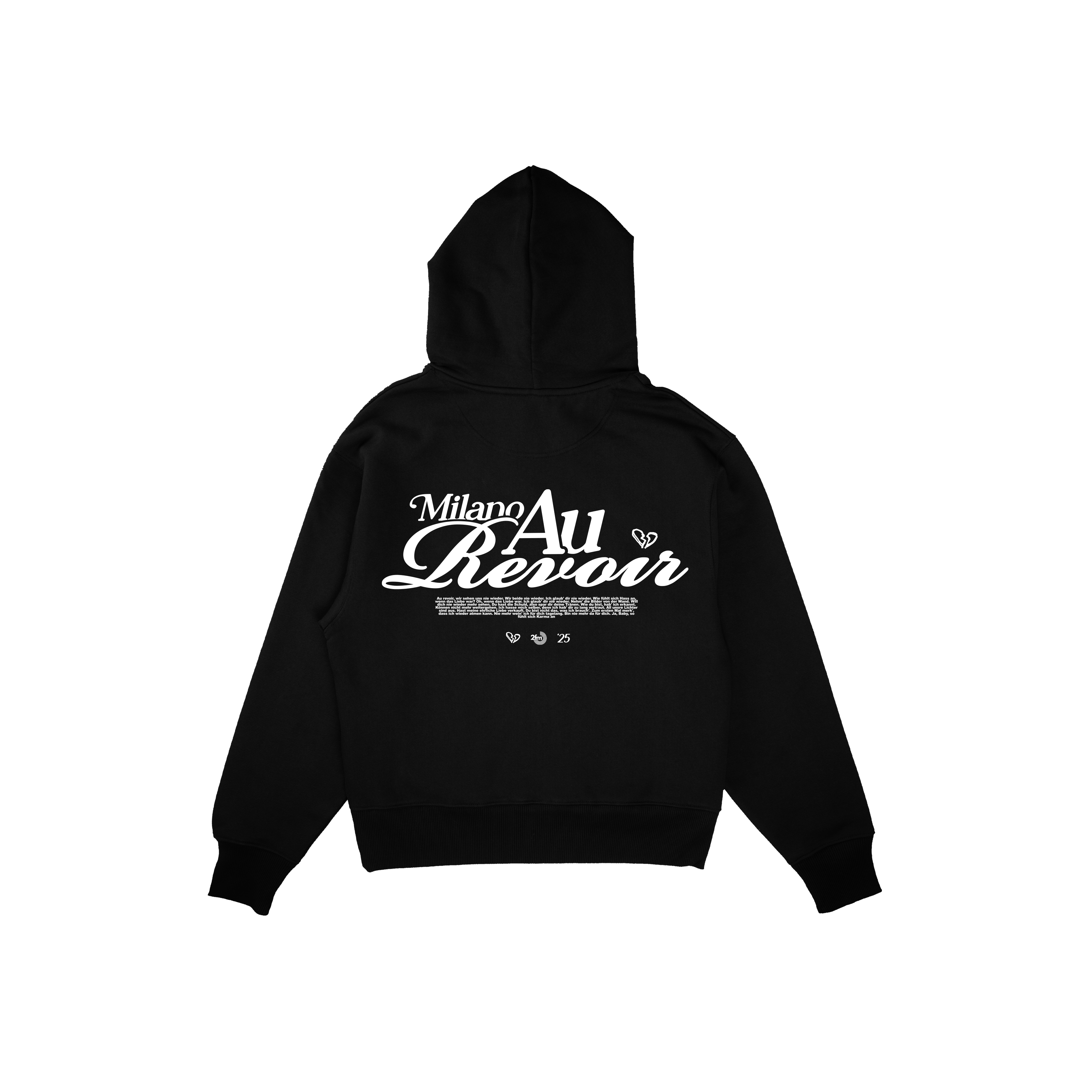Hoodie 'Au Revoir' Black