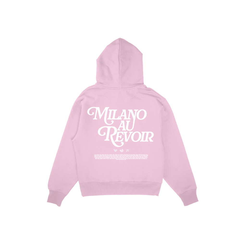 Hoodie 'Au Revoir' Rose