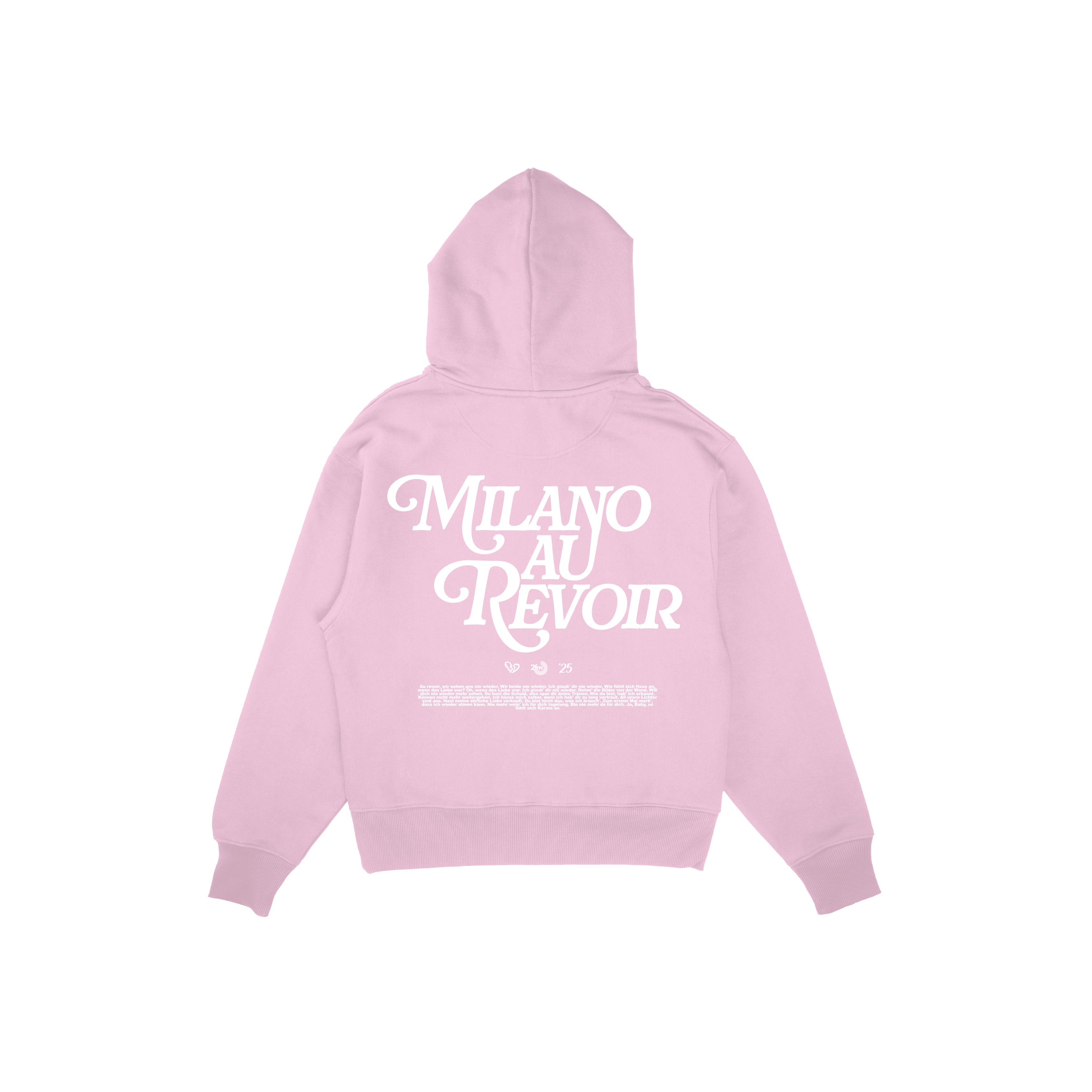 Hoodie 'Au Revoir' Rose