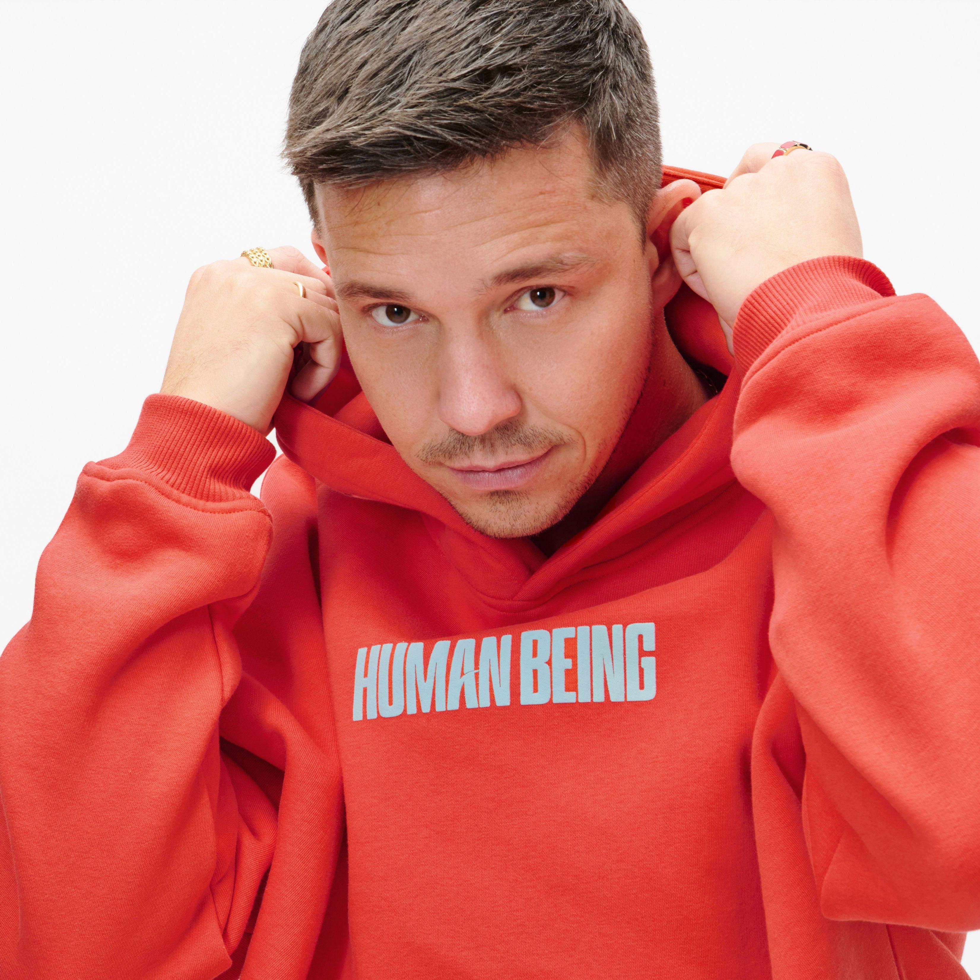 Hoodie 'Human Being' Red