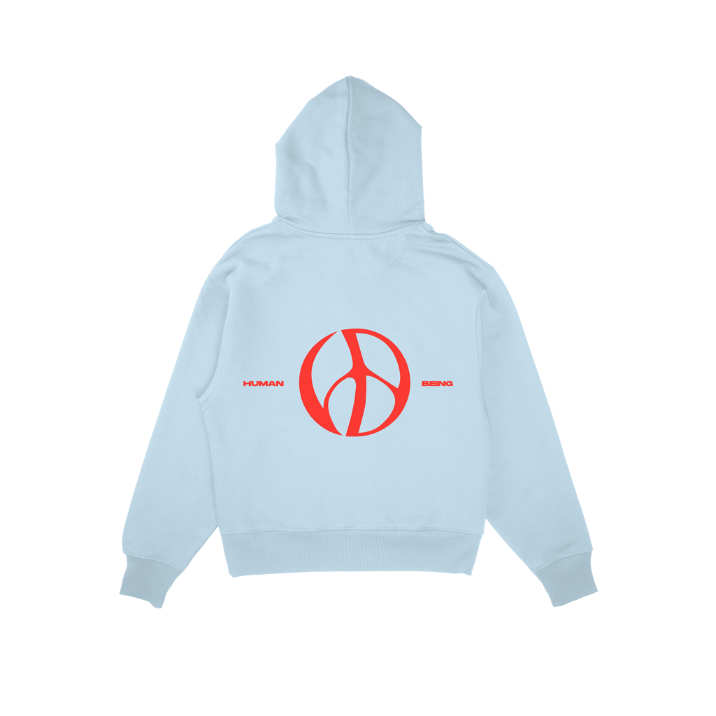 Humanbeeing blauer Hoodie bei Nico Santos