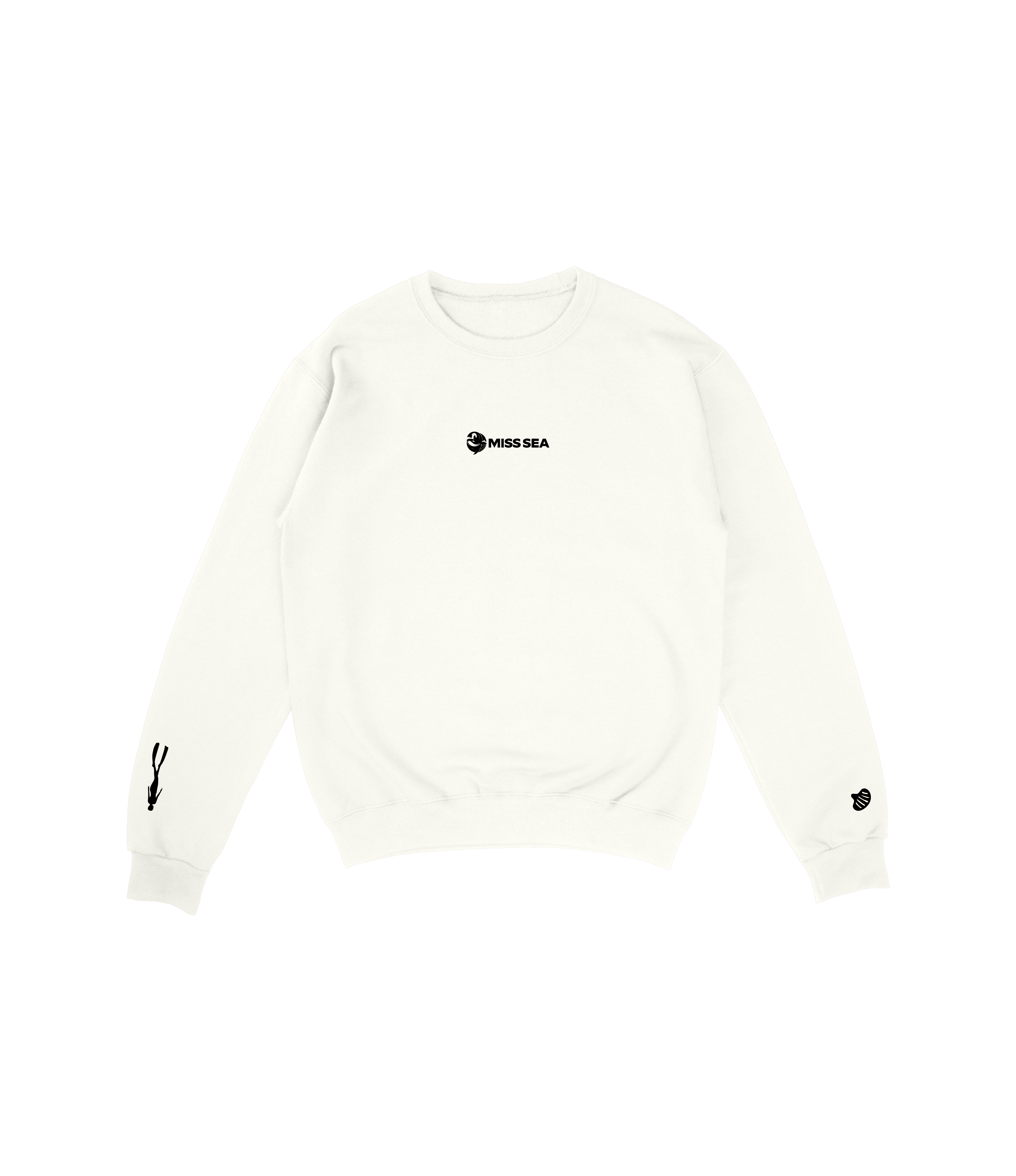 Miss Sea Logo Crewneck White